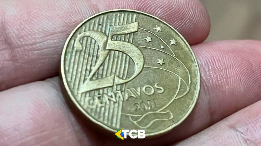 Moedas de 25 centavos raras - Total Crédito Brasil