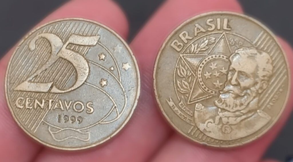 Moedinha de R$ 0,25 centavos que vale R$ 3.000,00 está em circulação em todo o Brasil